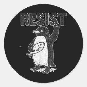 Adesivo Resistência aos pinguins Ativismo Engraçado Políti