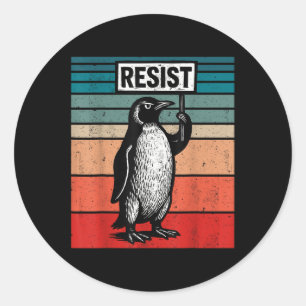 Adesivo Resistência Aos Pinguins Contra Tarifas De Tremor