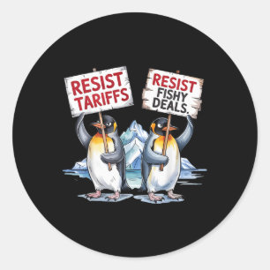 Adesivo Resistência Aos Pinguins Em Protesto Contra O Funn