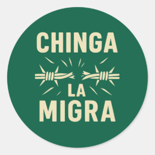 Adesivo Resistência Aramada – Chinga La Migra Fio Quebrado