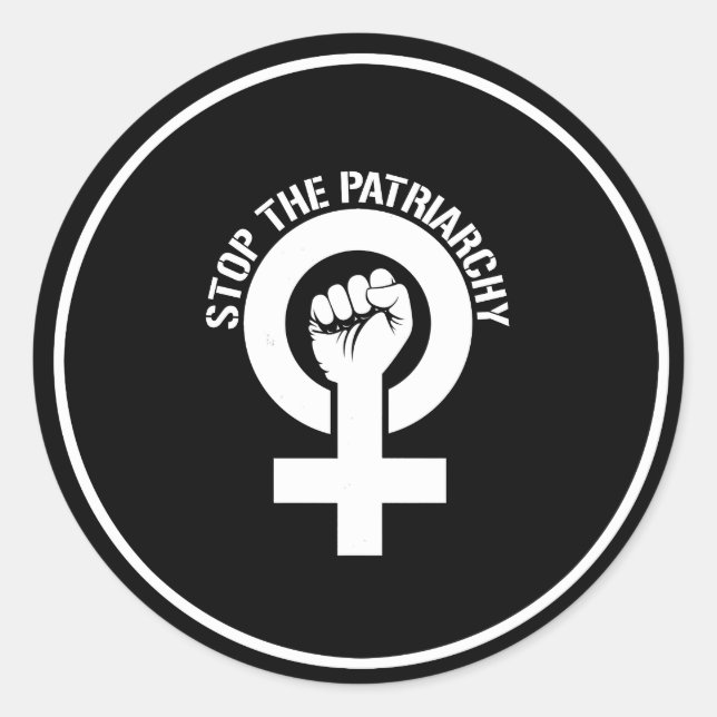 Adesivo Resistência Feminista - Parem Com A Patriarquia -  (Frente)