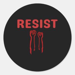 Adesivo Resistência Fist Faz Parte Da Resistência Anti Tru