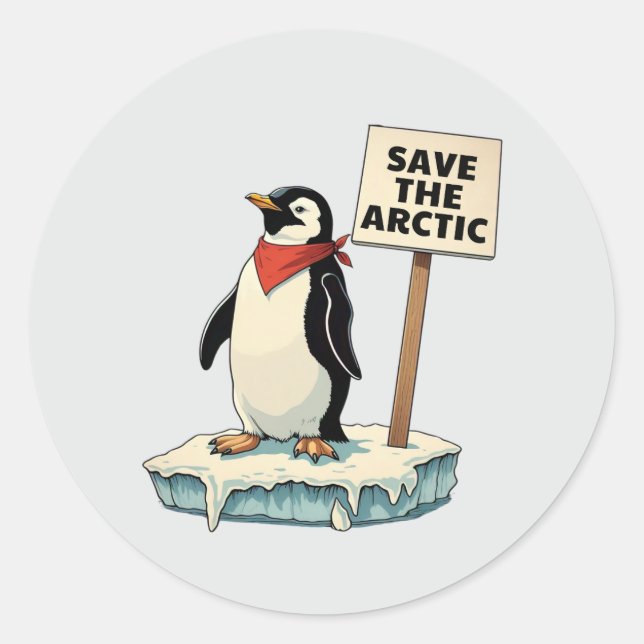 Adesivo Resistência: O Pinguim Luta Contra Tarifa (Frente)