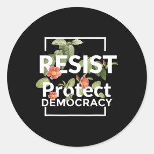Adesivo Resistência Proteger Democracia Estilo Boho Sutil