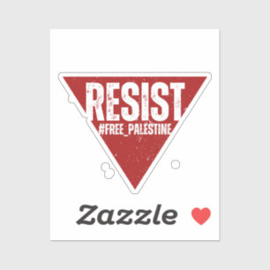 Adesivo Resistir a palavra com resistência ao triângulo ve