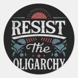 Adesivo Resistir À Tremor Anti-Oligarchy