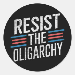 Adesivo Resistir À Trump Anti-Oligarchy 2