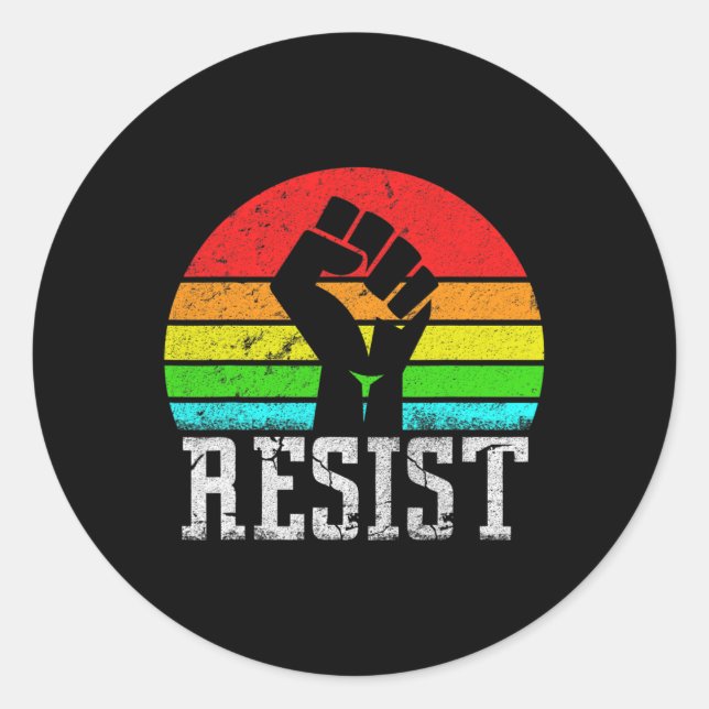 Adesivo Resistir ao estilo de vinheta retrorreflectora (Frente)