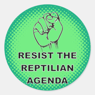 Adesivo Resistir Ao Personalizado Da Agenda Reptiliana