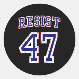 Adesivo Resistir ao Trump 47 Gráfico Retrotraído