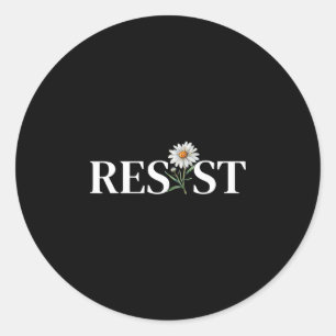 Adesivo Resistir Floral Anti Trump Protesto Político