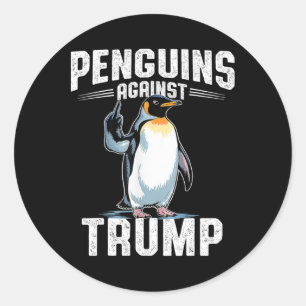 Adesivo Resistir Pinguins Contra Trump - Tornar Imposto So