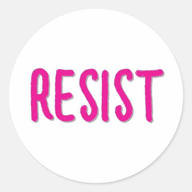 Adesivo Resistir Resistência Rosa (Frente)