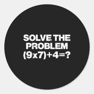 Adesivo Resolva O Problema Matemática 67 Meme 6 7 Fantasia