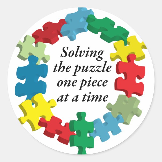 Adesivo Resolvendo o Quebra-cabeça... (Frente)