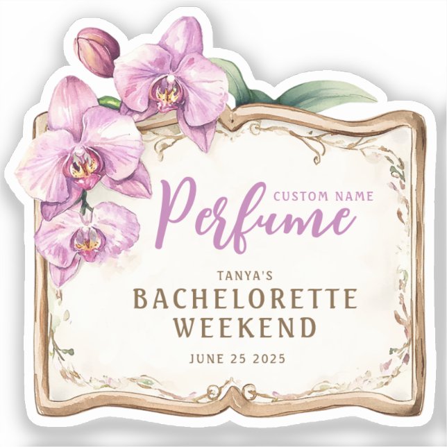 Adesivo Resort de Spa Orchid | Rótulo de Perfume (Frente)