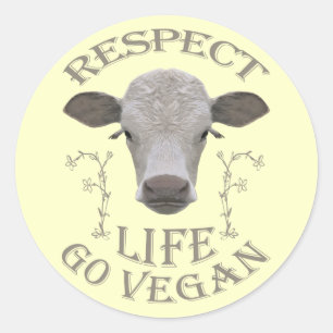 ADESIVO RESPECT LIFE - GO VEGAN - */*
