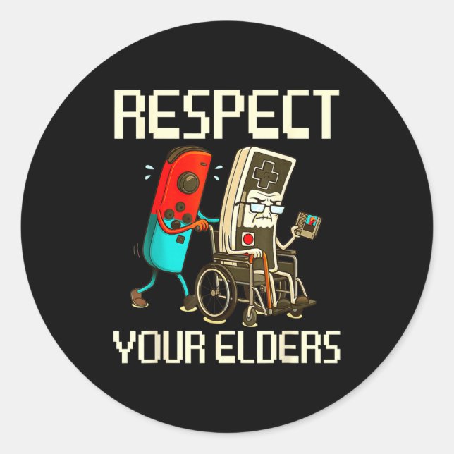 Adesivo Respect Your Elders Gaming Clic  (Frente)