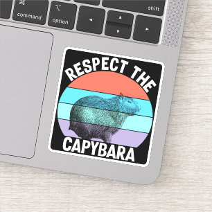 Adesivo Respeite A Camiseta Capybara Funny Capybara Lover