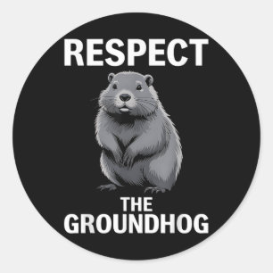 Adesivo Respeite As Felizes Férias De Marmota Feliz