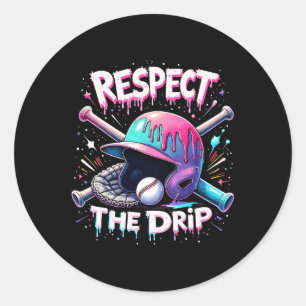Adesivo Respeite As Vibes De Drip Do Sorvete Baseball Squ