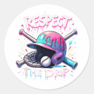 Adesivo Respeite As Vibes De Drip Do Sorvete Baseball Squ