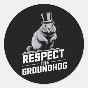Adesivo Respeite O Dia De Porco Terrestre No Groundhog _2