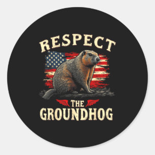 Adesivo Respeite O Dia Do Groundhog Feliz Dia Do Groundhog