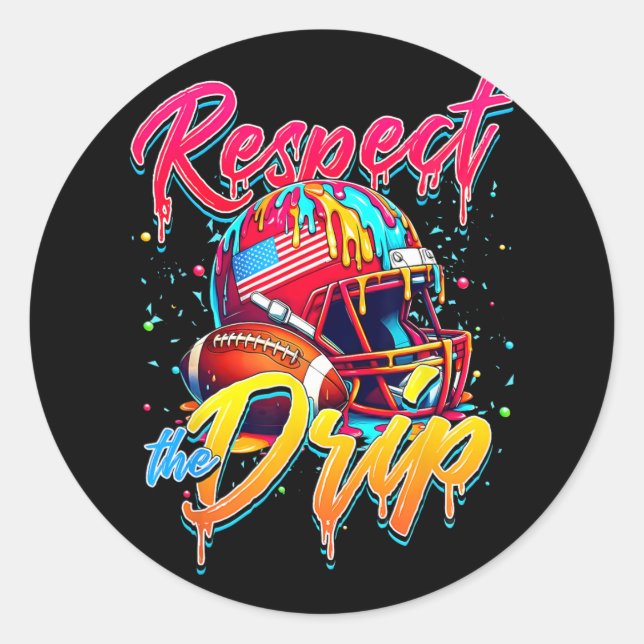 Adesivo Respeite O Drip Football Sorvete Drip Com Spri (Frente)