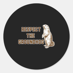 Adesivo Respeite O Groundhog Imagem Divertida De Woodchuck