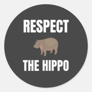 Adesivo Respeite o Hippo