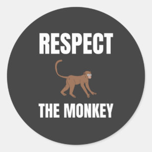 Adesivo Respeite O Macaco