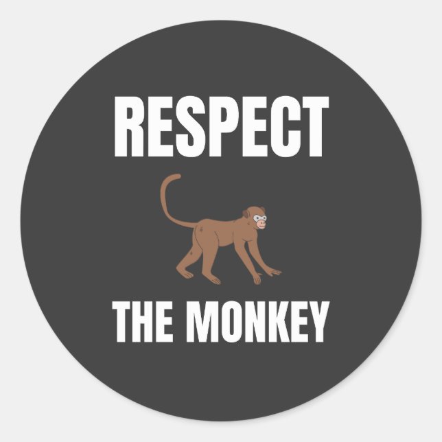 Adesivo Respeite O Macaco (Frente)