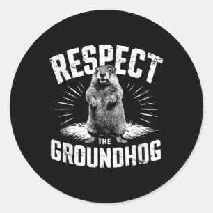 Adesivo Respeite O Muro De Woodchuck No Terreno Do Groundh