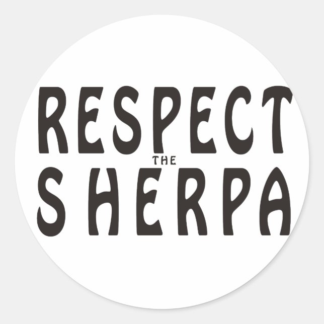 Adesivo Respeite O Sherpa (Frente)