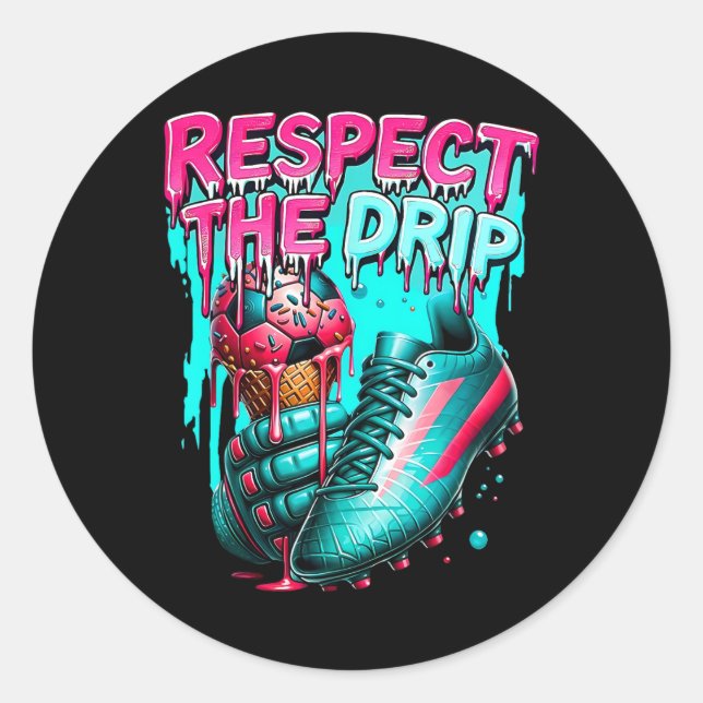 Adesivo Respeite O Sorvete De Futebol Drip Com Granulado (Frente)