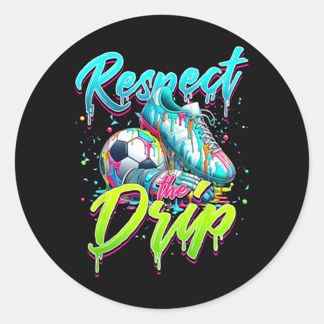 Adesivo Respeite O Sorvete De Futebol Drip Com Granulado (Frente)