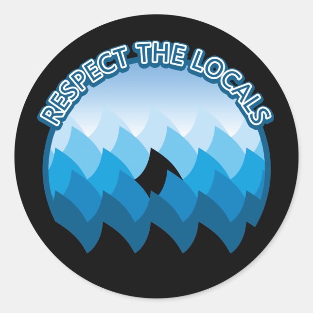 Adesivo Respeite Os Locais - Consciencialização De Tubarõe (Frente)