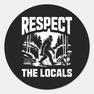 Adesivo Respeito ao Pé Grande Locais Caçador de Sasquatch