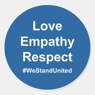 Adesivo Respeito pela empatia do Amor #WeStandUnited