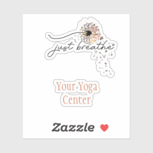 Adesivo Respira a borboleta Dandelion Inspiração Yoga