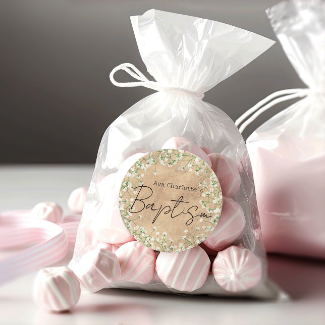 Adesivo Respiração de Bebê Fofo Flores Aquarela Boho Batis (Criador carregado)