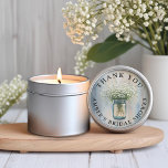 Adesivo Respiração de Rustic Mason Jar Baby Obrigado Sti<br><div class="desc">Adicione um toque sincero aos favores do seu casamento com este obrigado rústico que você cola, com um frasco de pedras cheio de ar delicado de bebê e luzes brilhantes de cordas. Perfeito para selar bolsas, potes ou caixas em casamentos de celeiro, festas de campo ou recepções ao ar livre....</div>