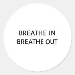 Adesivo Respire Fundo e Calmo Design de Yoga de Mindfulnes