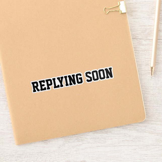 Adesivo Respondendo em Breve (Notebook)