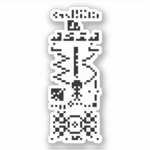 Adesivo Resposta binária da mensagem de Arecibo