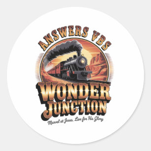 Adesivo Respostas Vbs Wonder Junction Trem Cristão Vintag