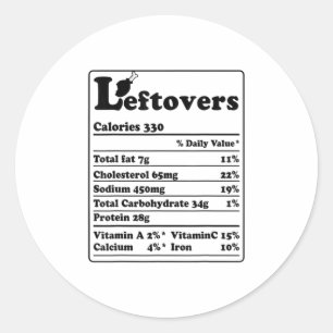 Adesivo Restantes Fatos Nutricionais Graças