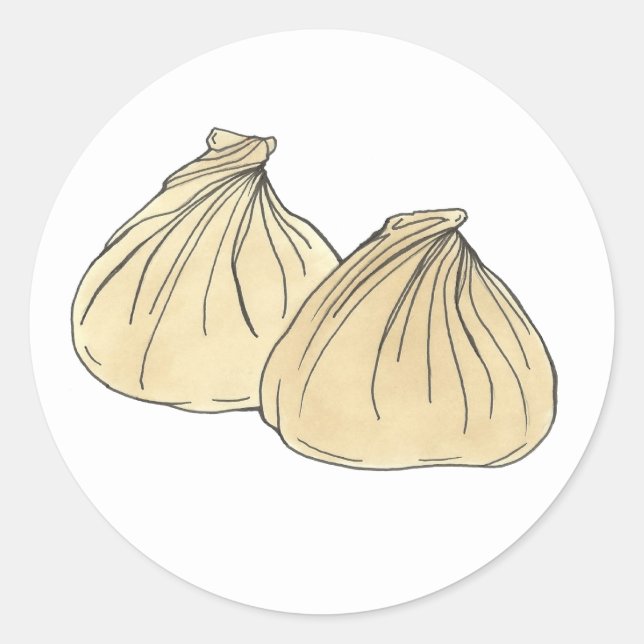 Adesivo Restaurante Chinês tirando Comida Shumai lixeiras (Frente)