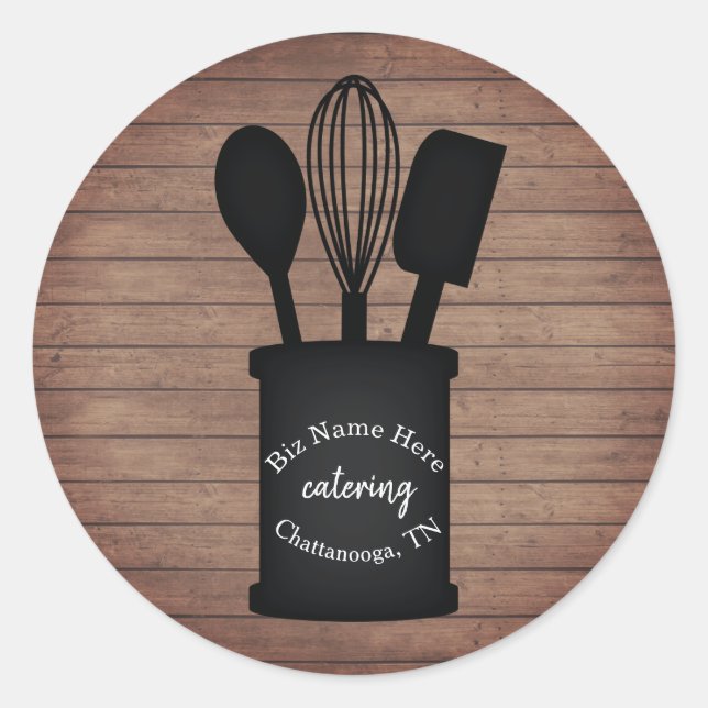 Adesivo Restaurante Rustic Crock Comida Caterer (Frente)
